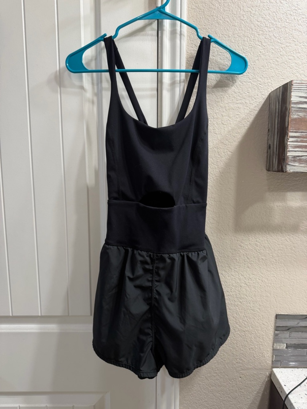Free People Black Athletic Romper